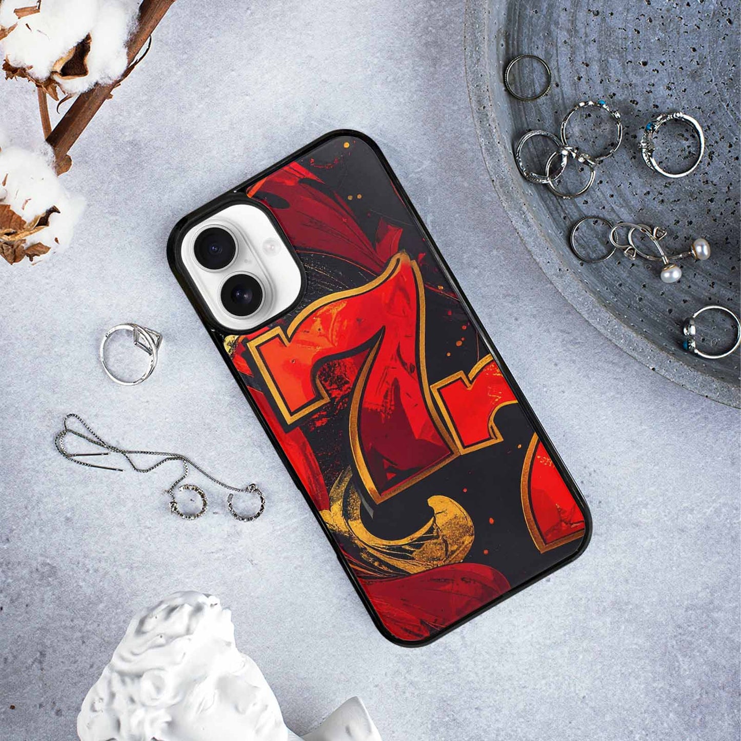 iPhone 16 Plus Case — Dice And Casino Pattern Seamless Repeat, Custom Art Phone Cover