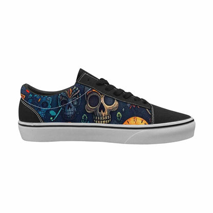 MEN'S Skulls - Tribal-Patterned- Canvas Lace-Up Neon Fantasy Shoes