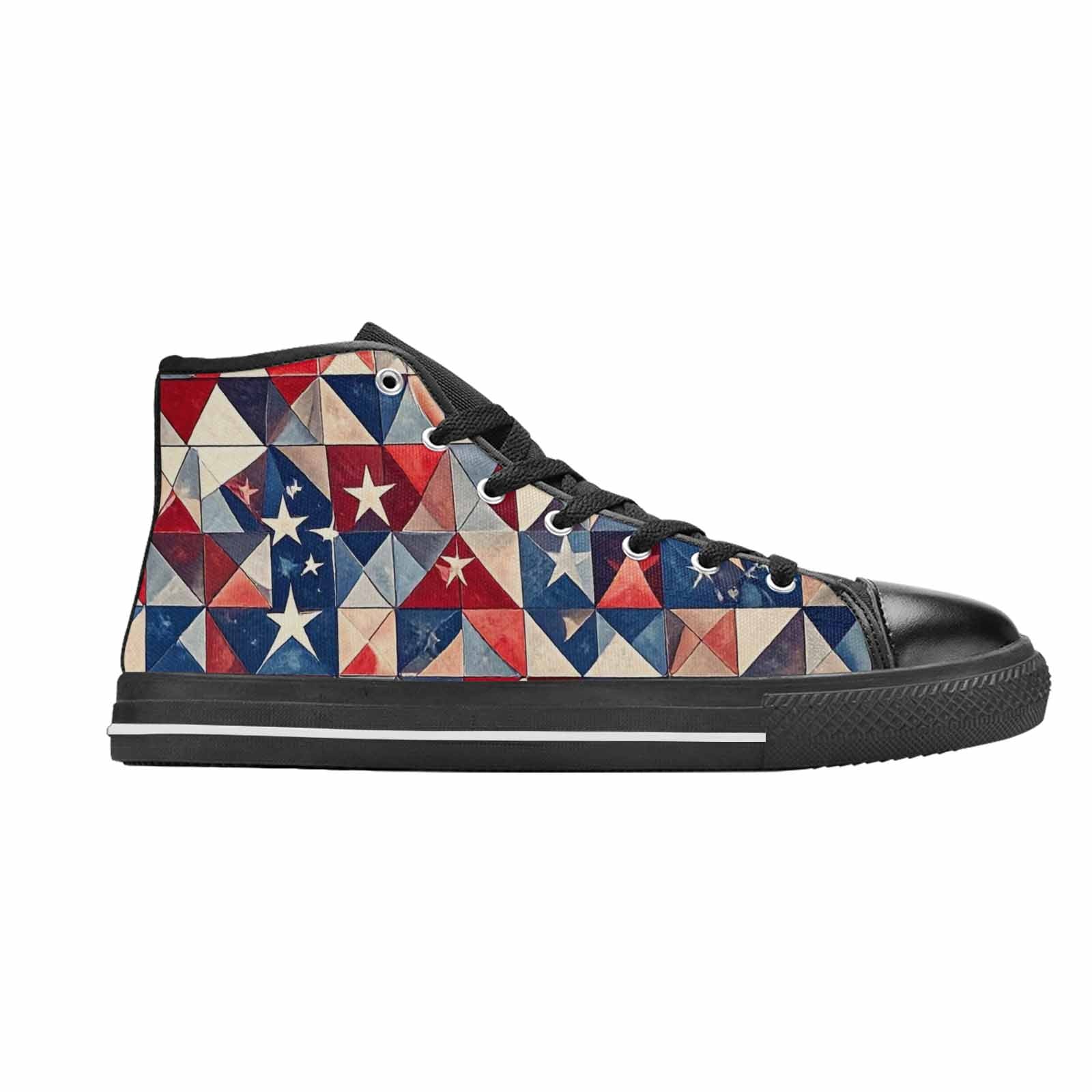 MEN'S American Flag Stars High Top Canvas Dreamcore Custom Sneakers