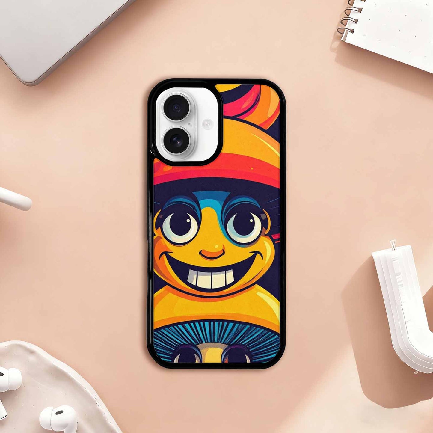 iPhone 17 Case — Retro Mushroom Cartoon Art Retro Vintage, Custom Art Phone Cover