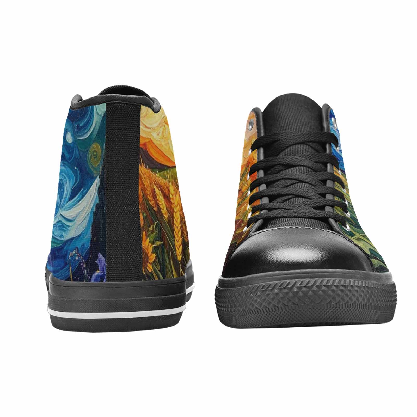 WOMEN'S Blend All Versions High Top Canvas Vibrant Chaos Custom Sneakers
