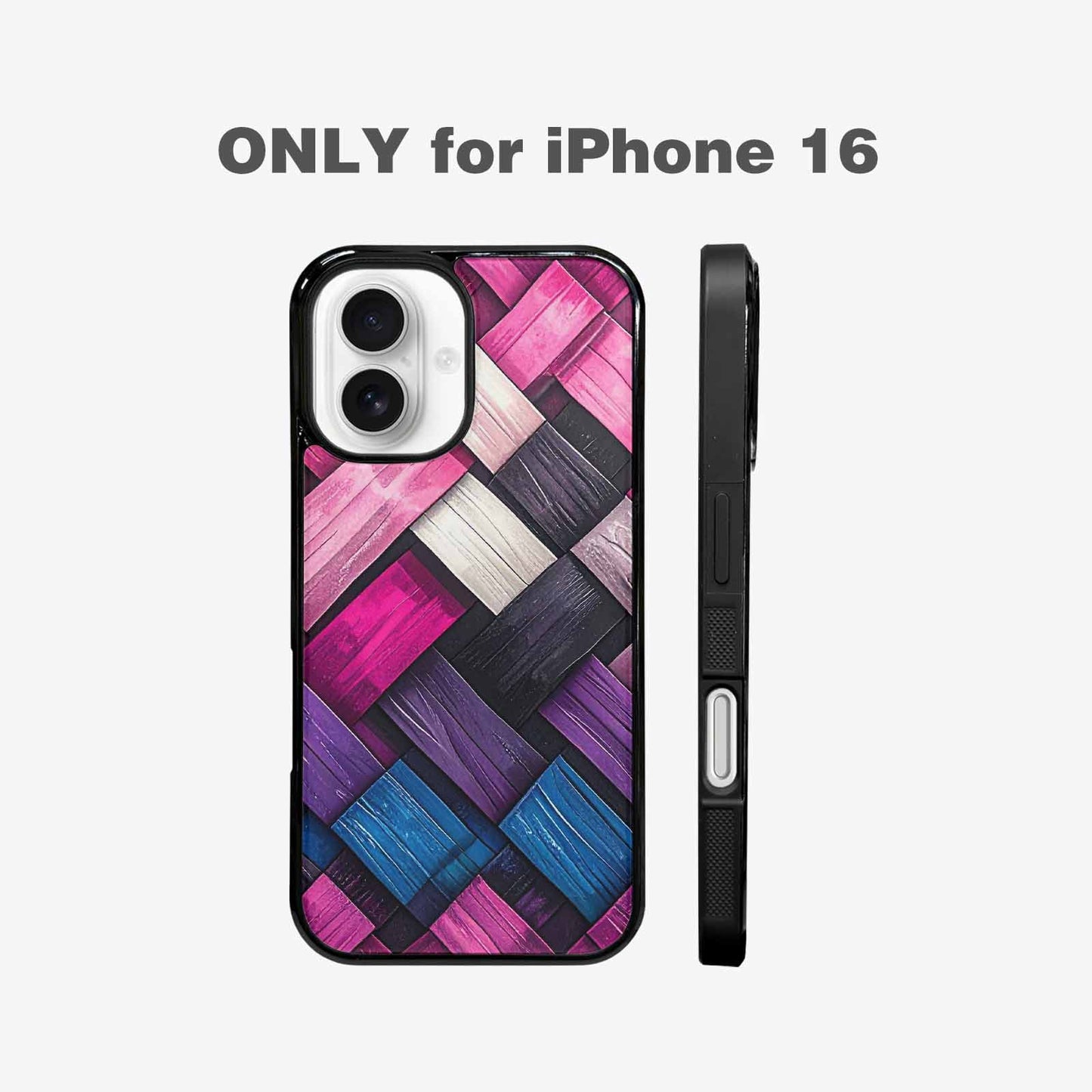 iPhone 16 Case — Genderfluid Flag Color Theme Small Rainbow, Custom Made Phone Cover