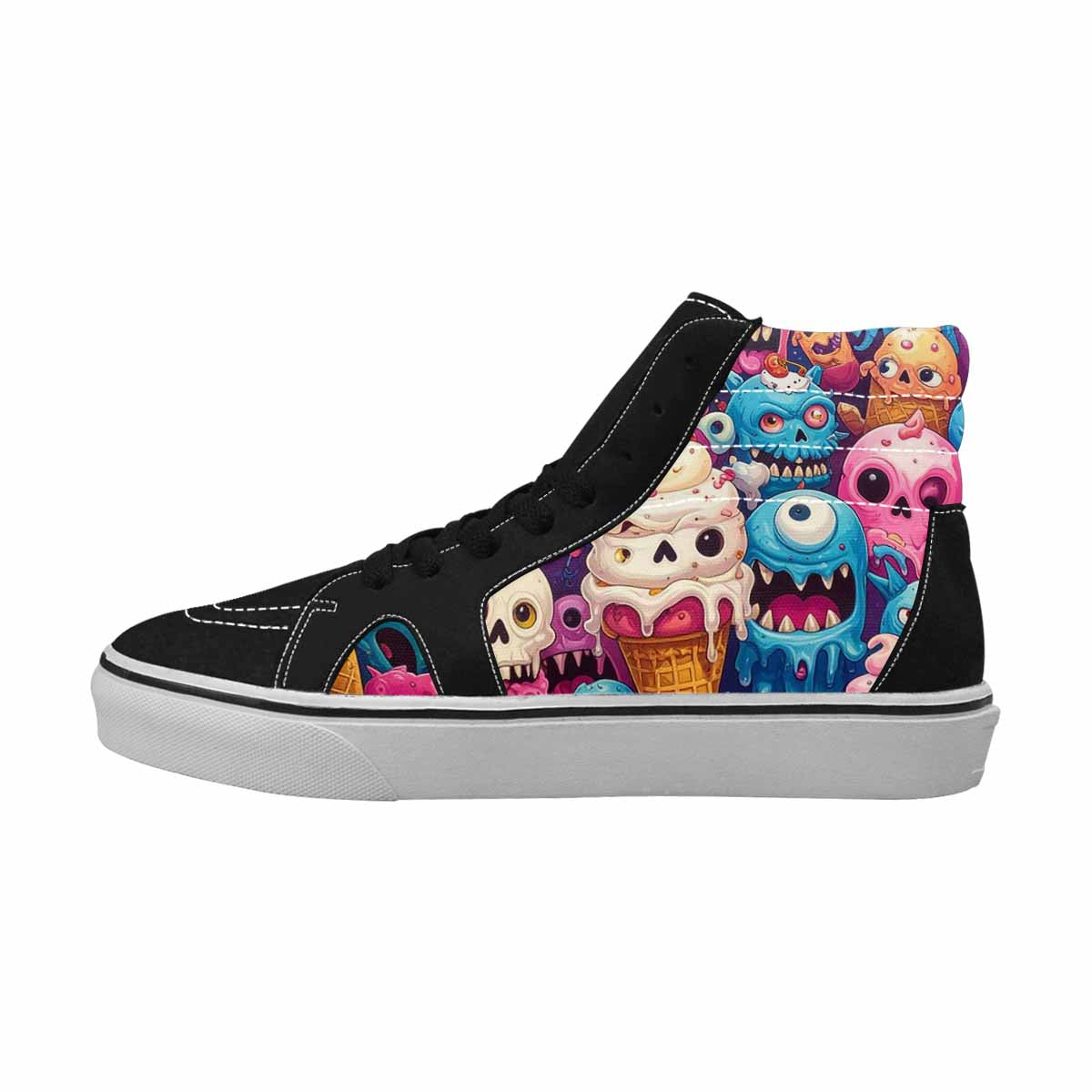 MEN'S Ice Cream Monsters  High Top Canvas Grunge Shoes
