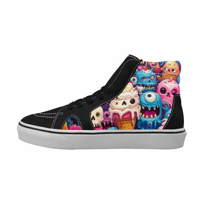 MEN'S Ice Cream Monsters  High Top Canvas Grunge Shoes