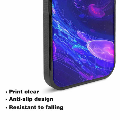 iPhone 15 Case — Jellyfish Glow Jellyfish Glow Pattern Hundreds, Custom Designed Case Cover