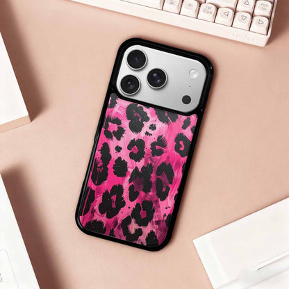 iPhone 17 Pro Case — Black Pink Ink Animal Print Animal, Custom Print Case Cover