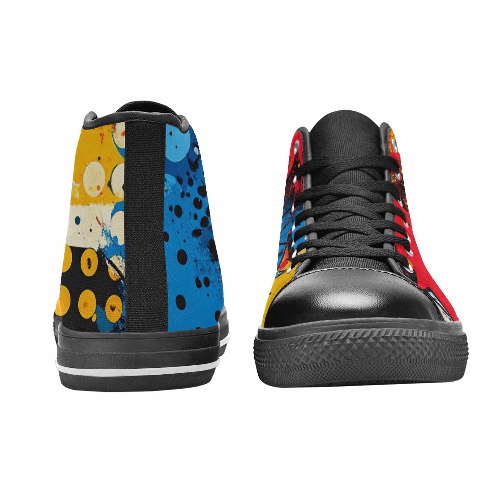 MEN'S Comic Book Halftone High Top Canvas Surreal Custom Shoes