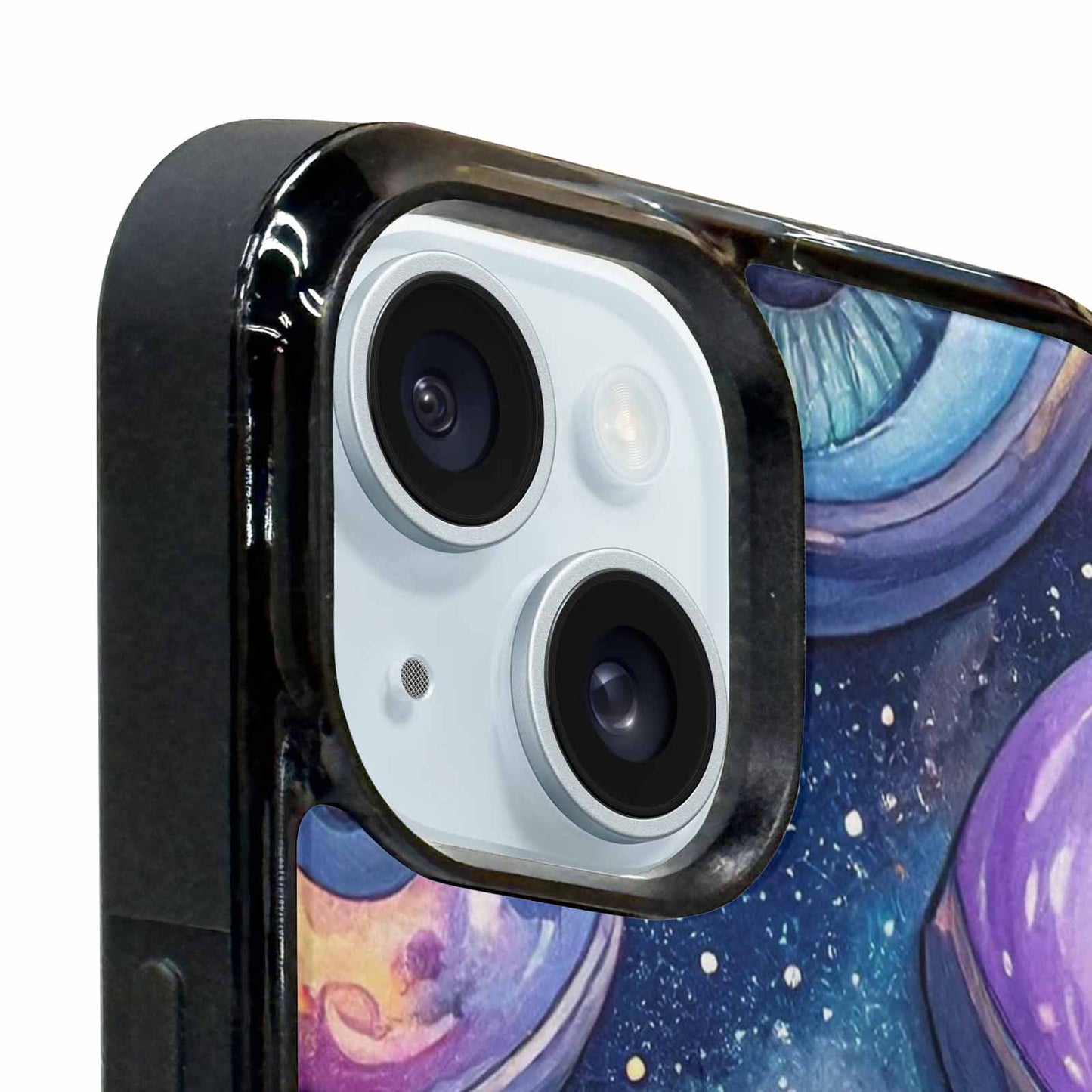 iPhone 15 Plus Case — Cartoon Eyeballs Galaxy Personalized Phone Cover, Custom Made Phone Cover
