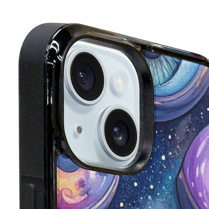 iPhone 15 Plus Case — Cartoon Eyeballs Galaxy Personalized Phone Cover, Custom Made Phone Cover