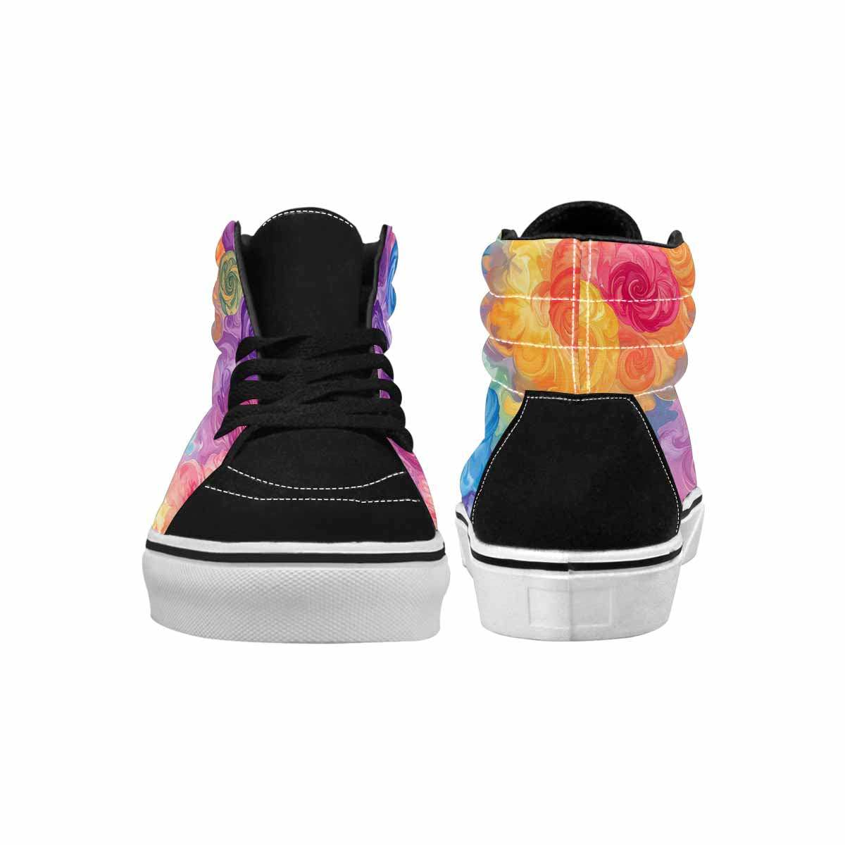 MEN'S Tie Dye Swirls Tie High Top Canvas Aesthetic Custom Shoes