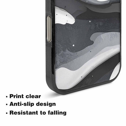 iPhone 16 Pro Case — Grey Camo Print, Custom Made Phone Cover