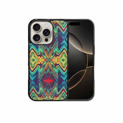 iPhone 16 Pro Case — Holographic Tribal Blaze, Custom Art Phone Cover