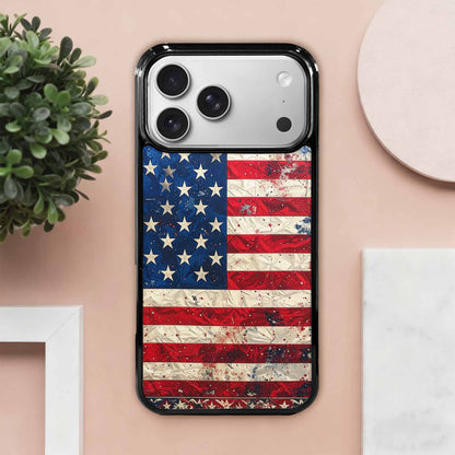 iPhone 17 Pro Max Case — American Flag Stars And Galaxy Space, Unique Phone Case Design