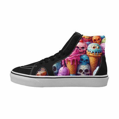 MEN'S Ice Cream Monsters  High Top Canvas Cottagecore Sneakers