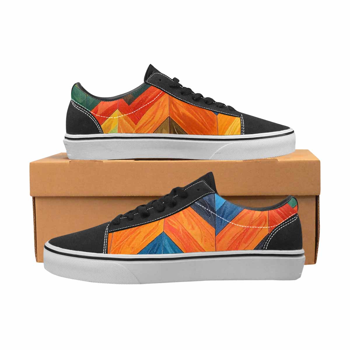 MEN'S Progress Pride Flag Canvas Lace-Up Cottagecore Custom Sneakers
