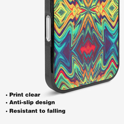 iPhone 16 Case — Holographic Tribal Blaze, Custom Printed Phone Case