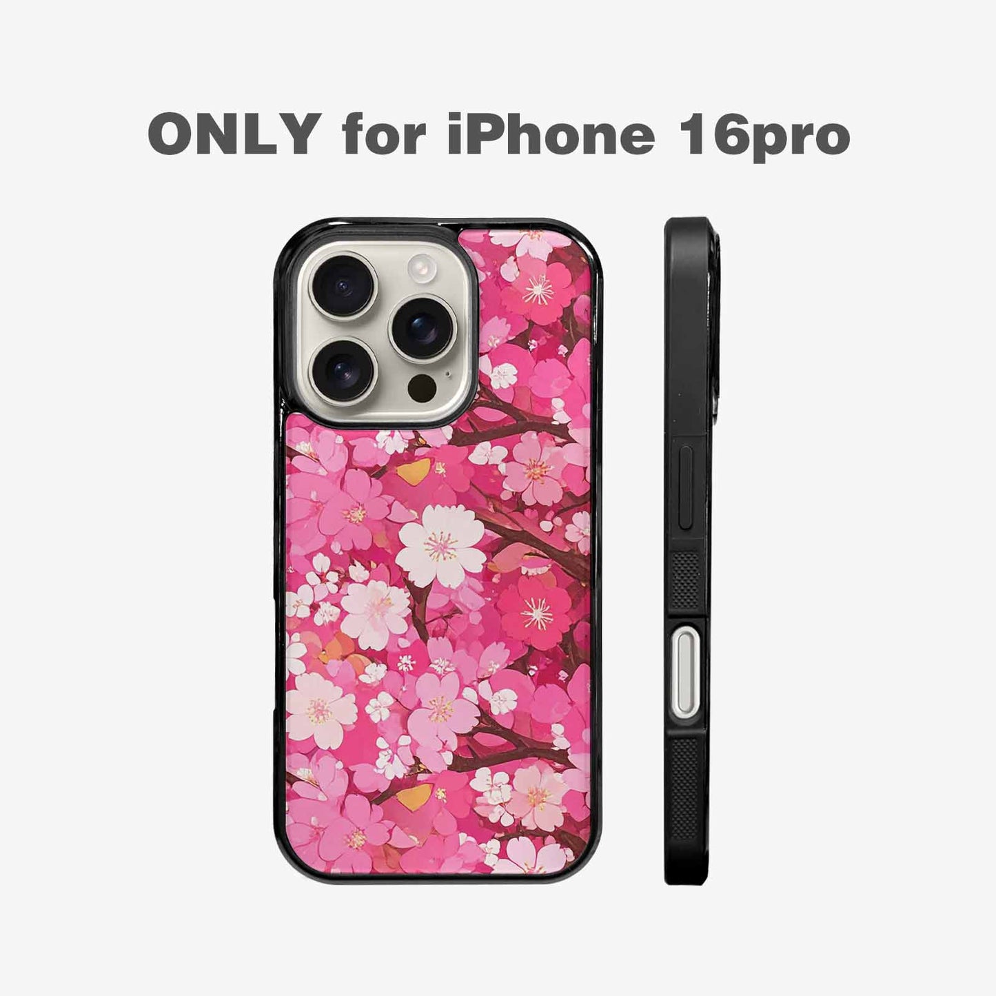 iPhone 16 Pro Case — Cherry Blossom Branch Cherry Blo E7l, Custom Designed Case Cover