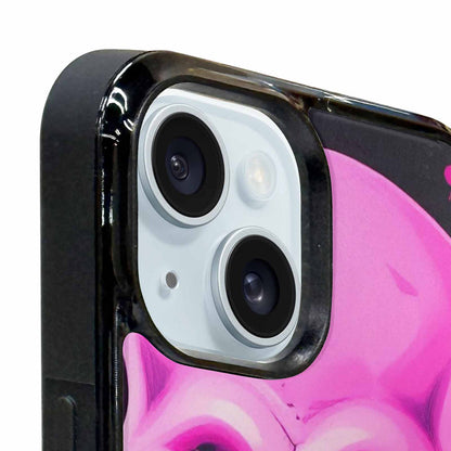 iPhone 15 Plus Case — Pink Purple Skeletons Neon Drip Melting, Custom Made Phone Cover