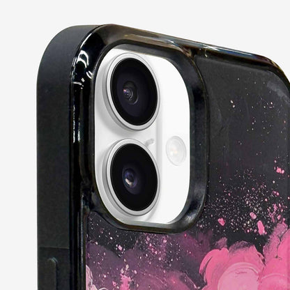 iPhone 16 Case — Van Gogh Swirl Black Pink Ink, Custom Print Case Cover