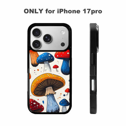iPhone 17 Pro Case — Vivid Winter Mushroom Seamless Cartoon Cute, Unique Phone Case Design