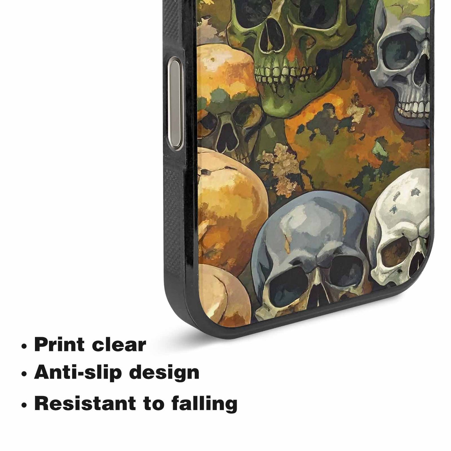 iPhone 16 Pro Case — Skulls Camoskulls Pattern Hu Bti, Custom Print Case Cover