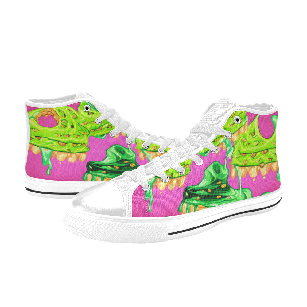 MEN'S Cc Ice Cream Art High Top Canvas Cottagecore Custom Shoes