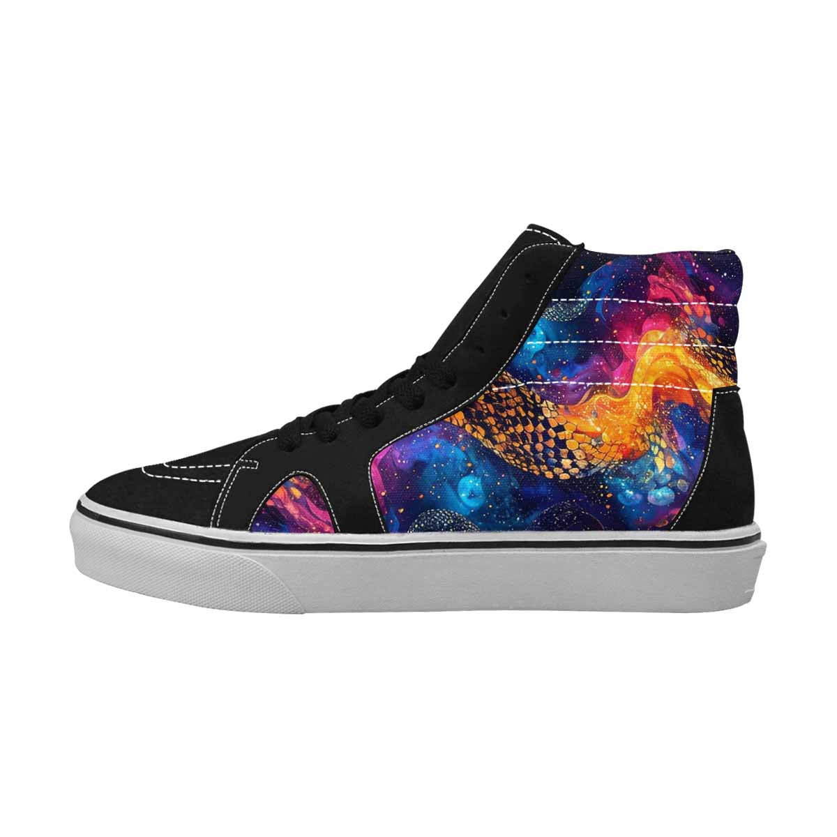 MEN'S Galaxy Snake Print High Top Canvas Dreamcore Custom Shoes