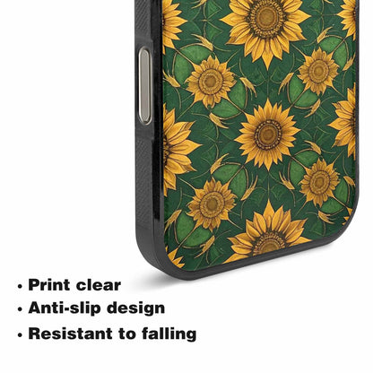 iPhone 16 Pro Max Case — Sunflower Mandala Kaleidoscope, Unique Phone Case Design