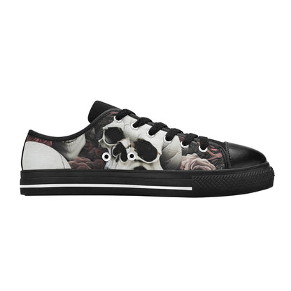 MEN'S Rose Skulls Dark 7 Canvas Grunge Sneakers