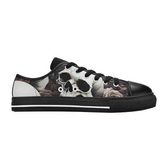 MEN'S Rose Skulls Dark 7 Canvas Grunge Sneakers