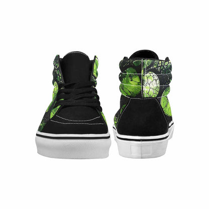 MEN'S Reptile Scale High Top Canvas Wallpaper Art Sneakers