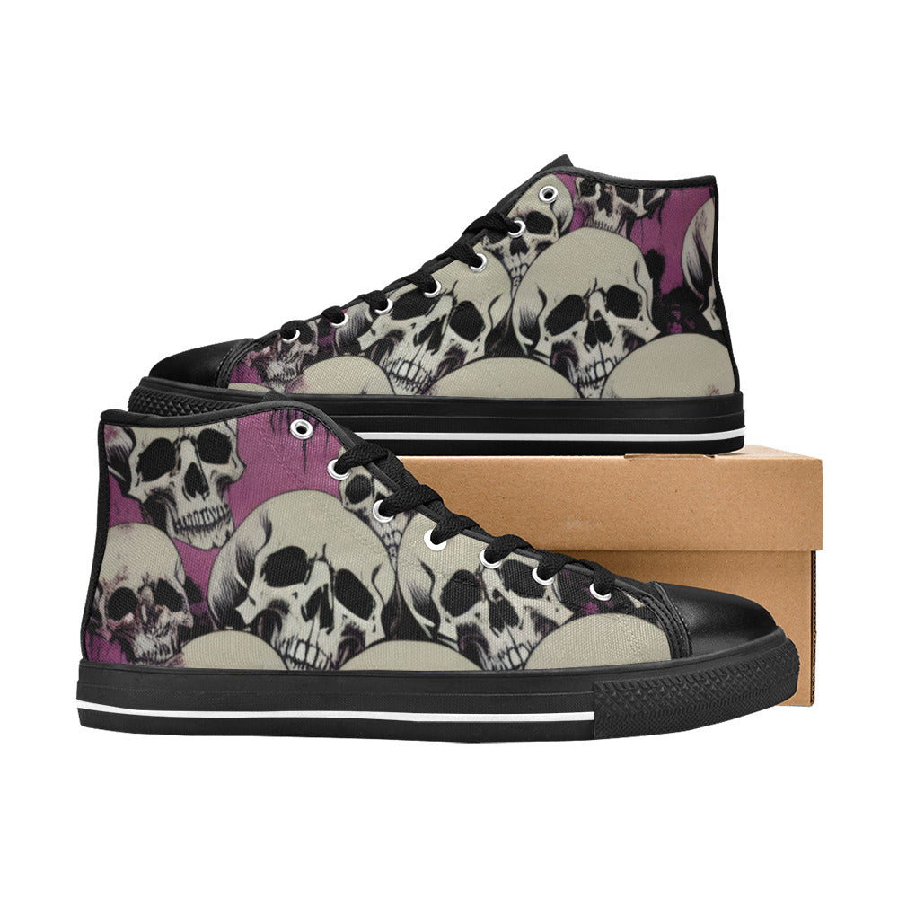 MEN'S Cc Skulls Retro Men’S High Top Canvas Neon Fantasy Shoes