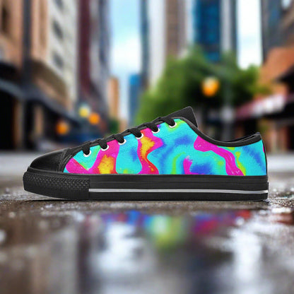 Koi Green Emerald Wearable WOMEN Bold Art - Freaky Shoes | Custom Art Sneakers