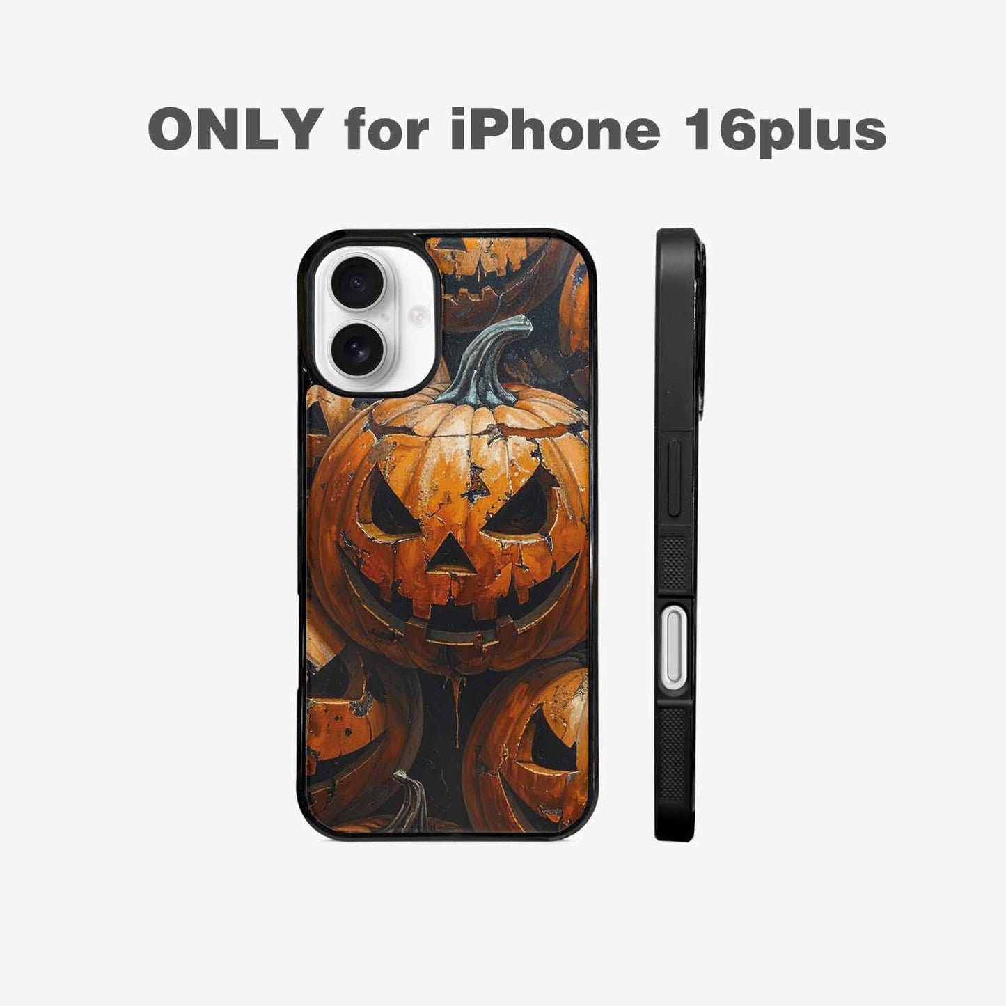 iPhone 16 Plus Case — Halloween Cracked Jackolantern, Personalized Phone Case