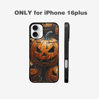iPhone 16 Plus Case — Halloween Cracked Jackolantern, Personalized Phone Case