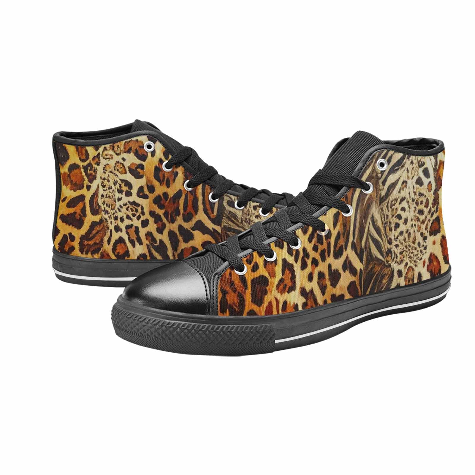 MEN'S Animal Print High Top Canvas Neon Fantasy Shoes