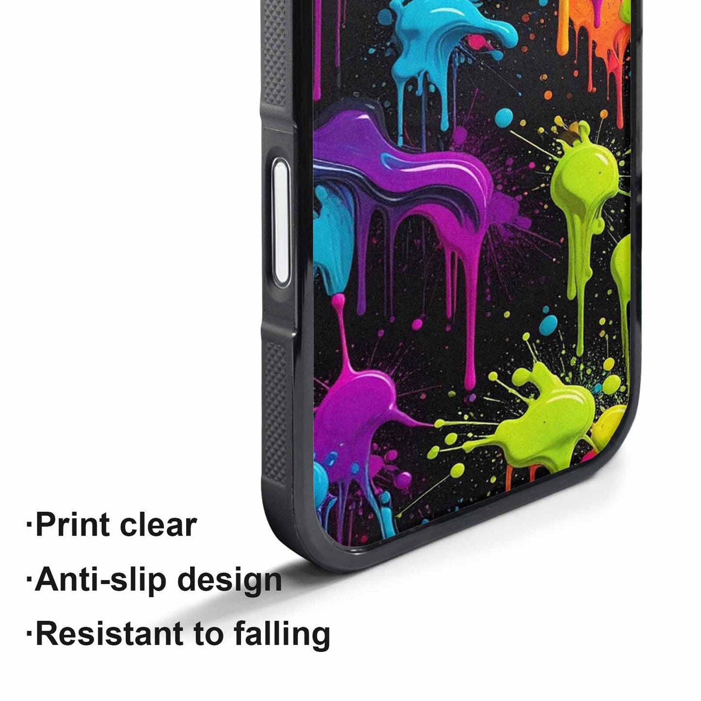 iPhone 17 Pro Max Case — Small Paint Splatter Pattern, Original Art, Personalized Phone Case