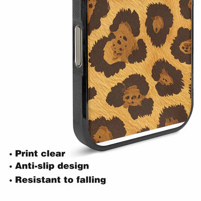 iPhone 15 Pro Max Case — Classic Leopard Print Warm Golden Tan, Custom Print Case Cover