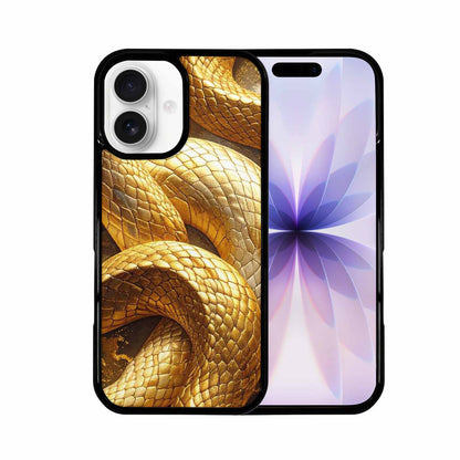 iPhone 17 Case — Glossy Golden Snake Original Art, Unique Phone Case Design