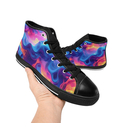 MEN'S Ethereal Camo Design 2 High Top Canvas Cottagecore Custom Sneakers