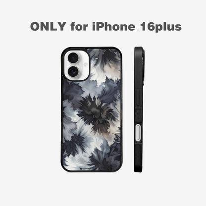 iPhone 16 Plus Case — Tie Dye Black And Gray Blended, Customized Protective Case