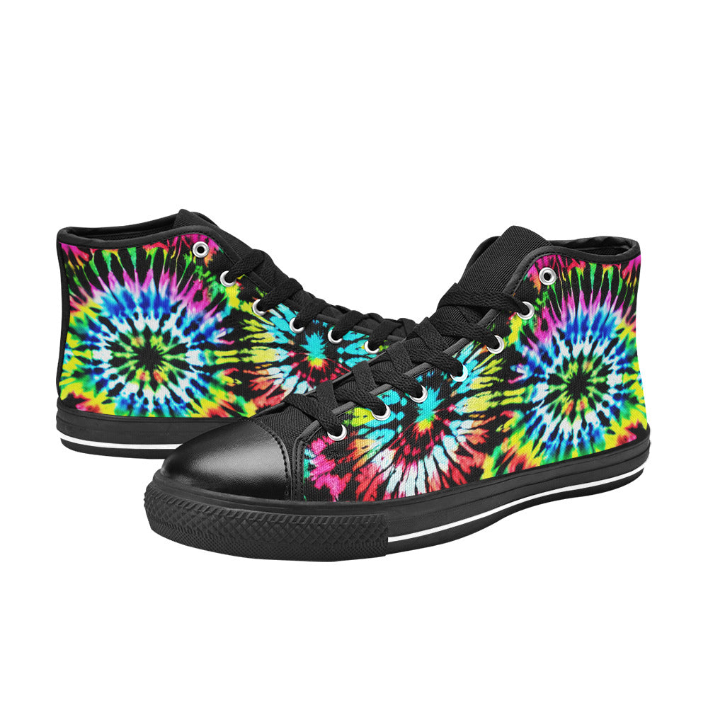 WOMEN'S Cc Tie Dye Art High Top Canvas Dreamcore Custom Sneakers
