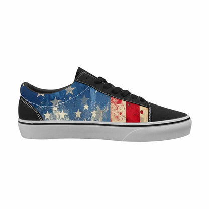 WOMEN'S American Flag Stars Canvas Lace-Up Grunge Sneakers