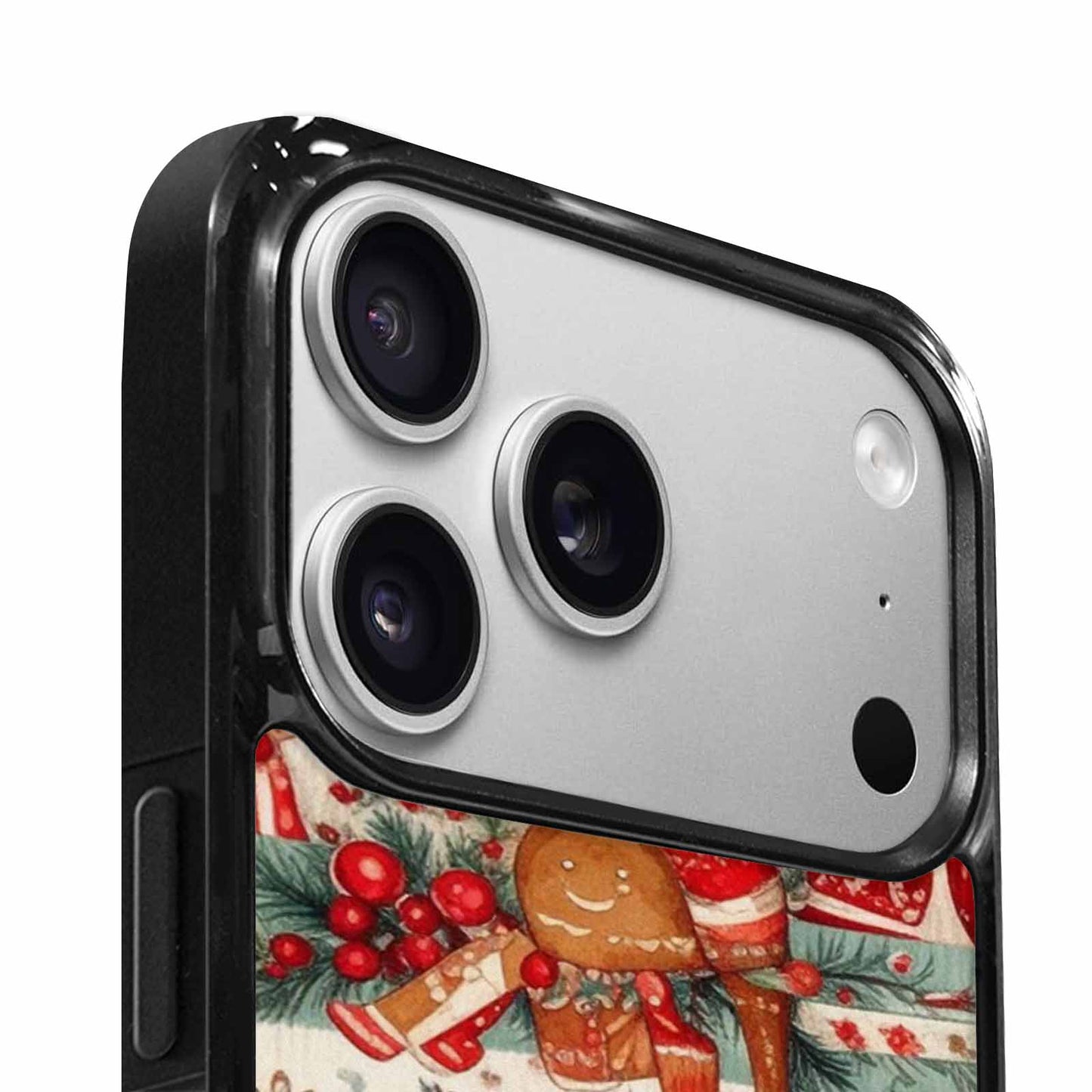 iPhone 17 Pro Case — Small Christmas Holly Snowflake Candy Original, Custom Designed Case Cover