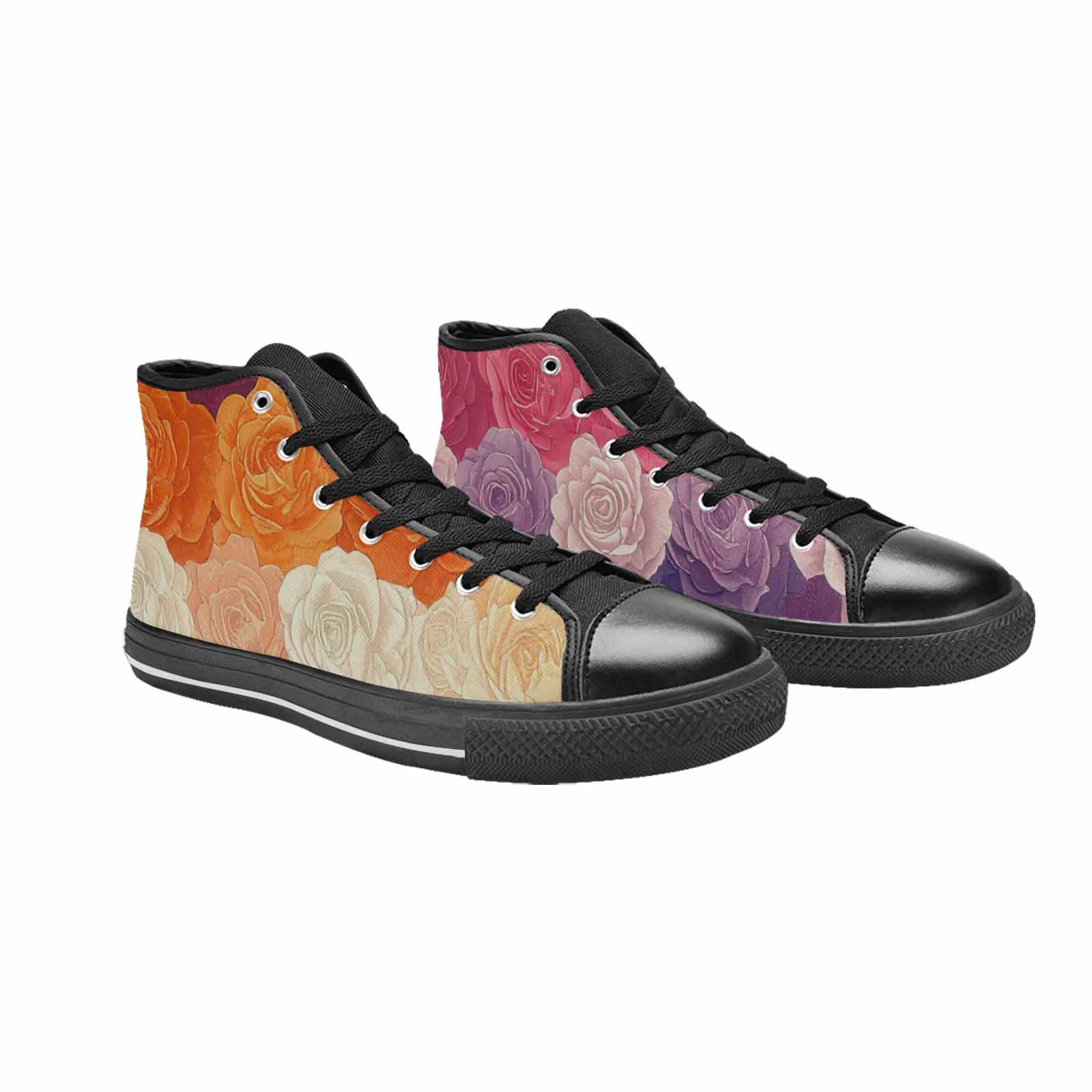 MEN'S Lesbian Flag Color High Top Canvas Vivid Shoes