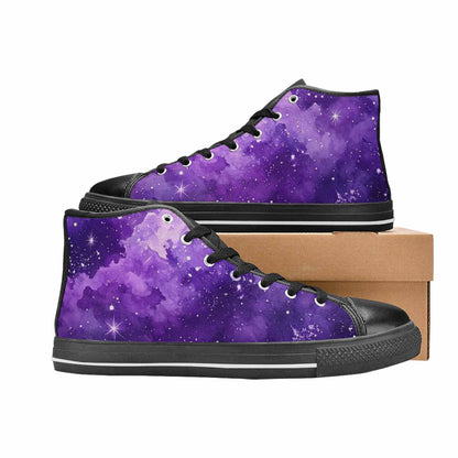 WOMEN'S Galaxy Art - High Top Canvas Grunge Shoes