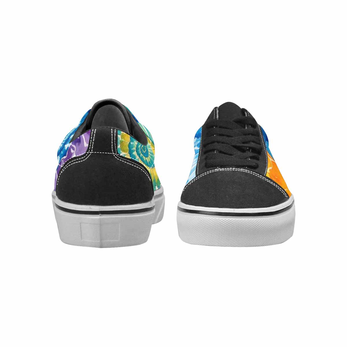 MEN'S Tie Dye Swirl Canvas Lace-Up Vibrant Chaos Sneakers