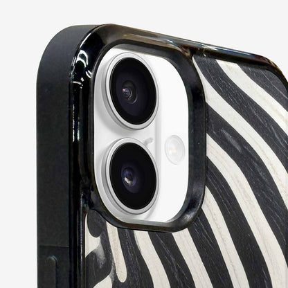 iPhone 16 Case — Modern Zebra Stripe Solid Print Crisp, Customized Protective Case