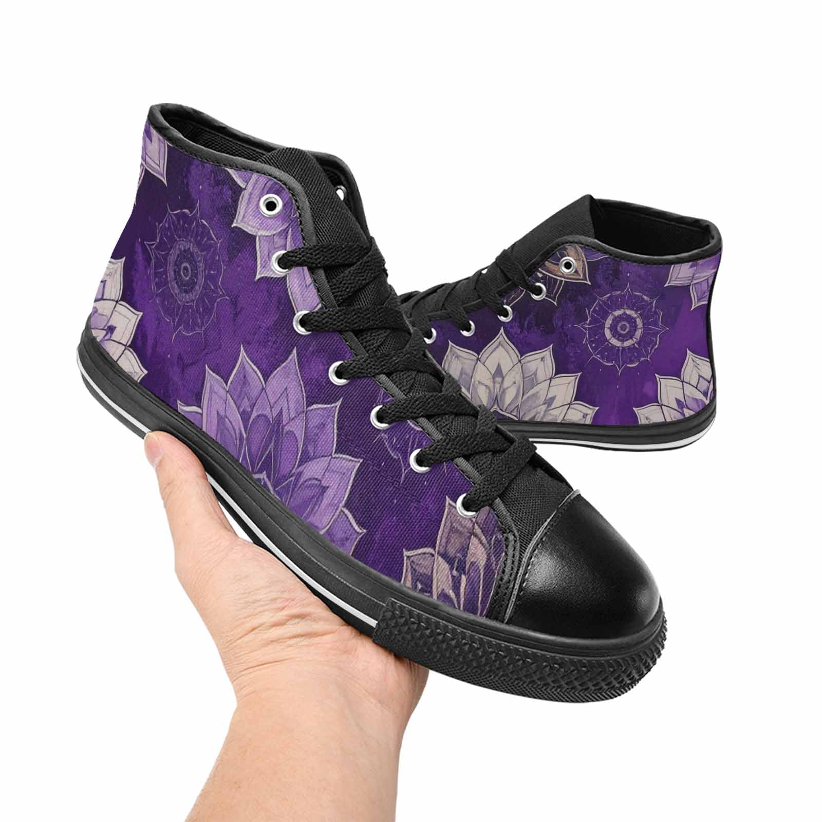 WOMEN'S Mandala High Top Canvas Cottagecore Custom Shoes