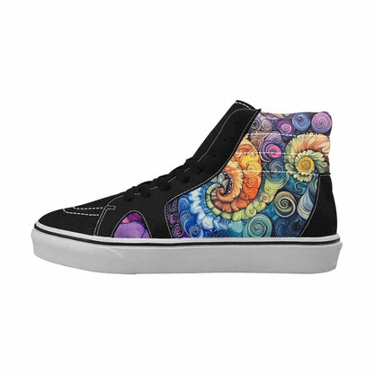 MEN'S Tie High Top Canvas Cottagecore Custom Sneakers